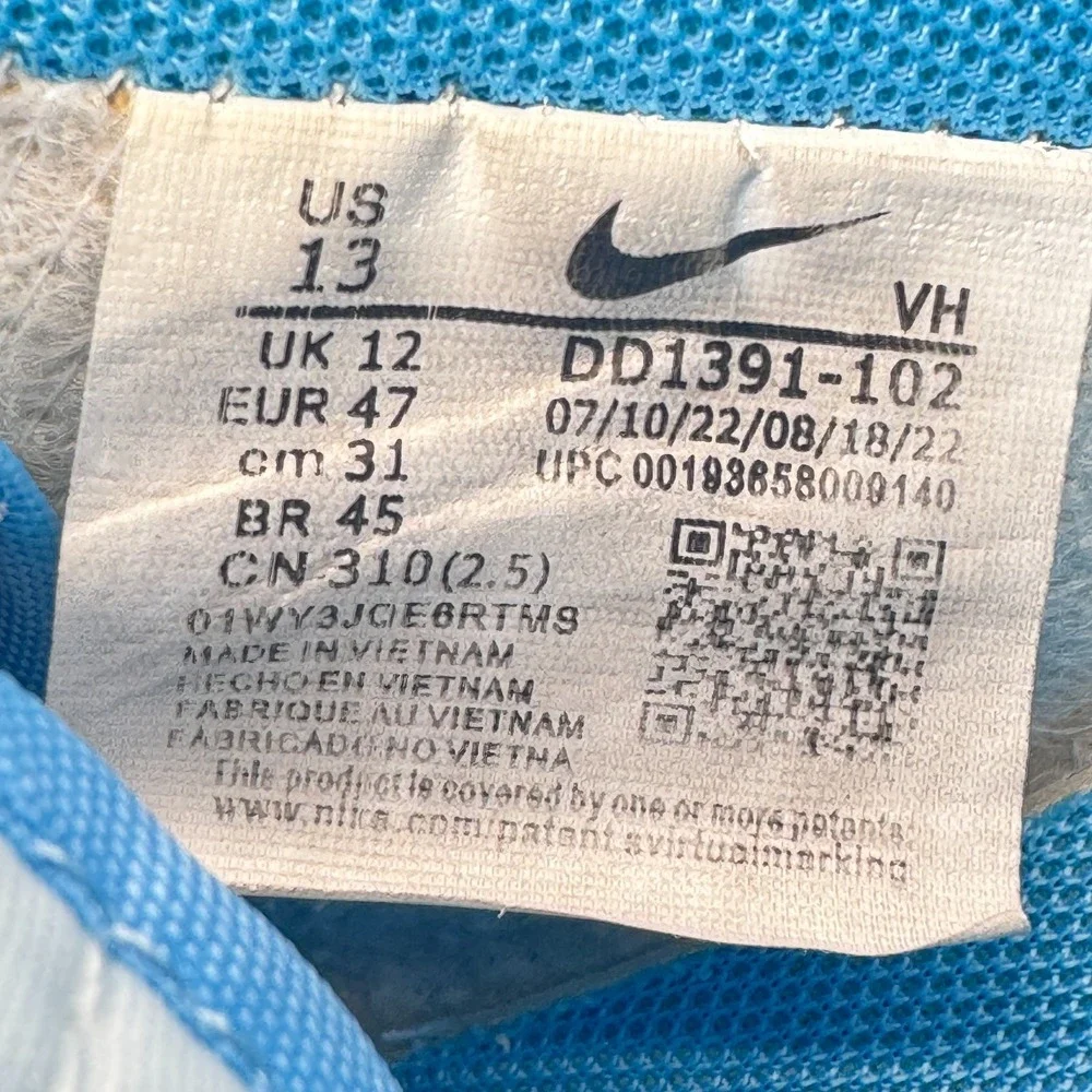 Nike Dunk Low UNC‎ Shoes Men's 13 Blue White Athletic Retro Basketball Sneakers